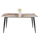 ΤΡΑΠΕΖΙ ΤΡΑΠΕΖΑΡΙΑΣ SINTERED STONE HM8588.03 BROWN-WHITE MARBLE 160x90x76Y εκ. - Image 3