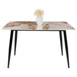 ΤΡΑΠΕΖΙ ΤΡΑΠΕΖΑΡΙΑΣ SINTERED STONE HM8589.03 BROWN-WHITE MARBLE 120x80x76Yεκ. - Image 3
