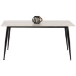 ΤΡΑΠΕΖΙ ΤΡΑΠΕΖΑΡΙΑΣ SINTERED STONE HM8588.02 WHITE MARBLE 160x90x76Y εκ. - Image 3
