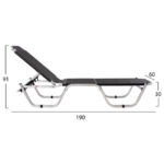 ΞΑΠΛΩΣΤΡΑ ΕΠΑΓΓΕΛΜΑΤΙΚΗ ΑΛΟΥΜΙΝΙΟΥ WALDO HM5071.90 ΜΑΥΡΗ 195x53-60x30Yεκ. - Image 2
