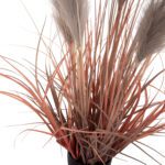 ΔΙΑΚΟΣΜΗΤΙΚΟ ΣΥΝΘΕΤΙΚΟ ΦΥΤΟ ΣΕ ΓΛΑΣΤΡΑ GRASS+FEATHER Φ14,5x12,5-86Υ εκ. HM4015 - Image 3