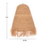 ΦΩΤΙΣΤΙΚΟ ΟΡΟΦΗΣ ΚΡΕΜΑΣΤΟ HM4030 RATTAN ΣΕ ΦΥΣΙΚΟ Φ100x100-103Υεκ. - Image 2
