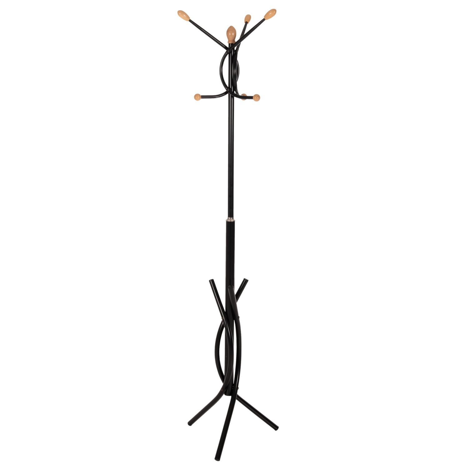 kalogeros-metallikos-fb9957501-se-mayro ΚΑΛΟΓΕΡΟΣ ΜΕΤΑΛΛΙΚΟΣ HM9575.01 ΣΕ ΜΑΥΡΟ ΧΡΩΜΑ-7 ΣΗΜΕΙΑ ΚΡΕΜΑΣΗΣ 41x41x176Y εκ. - Image 1