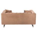 ΚΑΝΑΠΕΣ τ.CHESTERFIELD MOBAR HM3262.03 ΜΠΕΖ ΒΕΛΟΥΔΟ-ΜΕΤΑΛΛΙΚΑ ΠΟΔΙΑ 154x85x68Υεκ - Image 4
