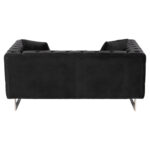 ΚΑΝΑΠΕΣ τ.CHESTERFIELD MOBAR HM3262.04 ΜΑΥΡΟ ΒΕΛΟΥΔΟ-ΜΕΤΑΛΛΙΚΑ ΠΟΔΙΑ 154x85x68Υεκ - Image 4