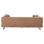 ΚΑΝΑΠΕΣ τ.CHESTERFIELD MOBAR HM3263.03 ΜΠΕΖ ΒΕΛΟΥΔΟ-ΜΕΤΑΛΛΙΚΑ ΠΟΔΙΑ 212x87x68Υεκ - Image 4