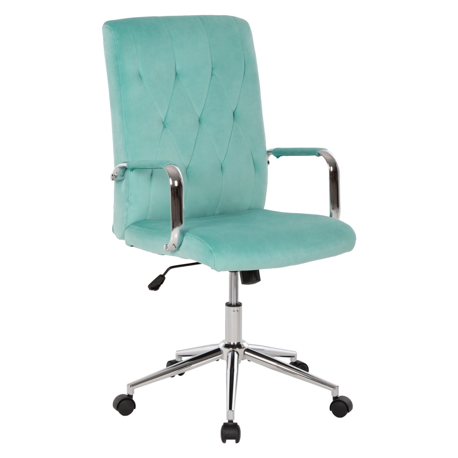 karekla-grafeioy-fb9118108-menta-beloydo ΚΑΡΕΚΛΑ ΓΡΑΦΕΙΟΥ JOSEF HM1181.08 ΜΕΝΤΑ ΒΕΛΟΥΔΟ-INOX ΒΑΣΗ 58x61x105-113Yεκ. - Image 1