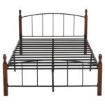 ΚΡΕΒΑΤΙ MAKAI ΜΕΤΑΛΛΟ ΞΥΛΟ ΚΑΡΥΔΙ ΣΤΡΩΜΑ 120X200 HM668 - Image 4