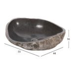 ΝΕΡΟΧΥΤΗΣ STONE SINK ΛΑΞΕΥΜΕΝΗ ΠΕΤΡΑ ΓΚΡΙ ΑΠΟΧΡΩΣΗ HM4193 55x44x16 εκ. - Image 2