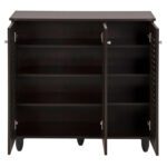 ΠΑΠΟΥΤΣΟΘΗΚΗ-ΝΤΟΥΛΑΠΑ PROLLY HM9609.01 ΜΕΛΑΜΙΝΗ WENGE-3ΠΟΡΤΕΣ-4ΡΑΦΙΑ 87x32x88Υεκ. - Image 4