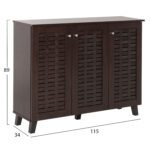 ΠΑΠΟΥΤΣΟΘΗΚΗ-ΝΤΟΥΛΑΠΙ PRODY HM9610.01 ΜΕΛΑΜΙΝΗ WENGE 3 ΠΟΡΤΕΣ 115x34x89Υεκ. - Image 2