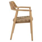 ΠΟΛΥΘΡΟΝΑ KINGSLEY HM9634.01 ΞΥΛΟ SUNGKAI & ΨΑΘΑ ΣΕ ΦΥΣΙΚΟ ΧΡΩΜΑ 57,5x54x80Yεκ. - Image 4