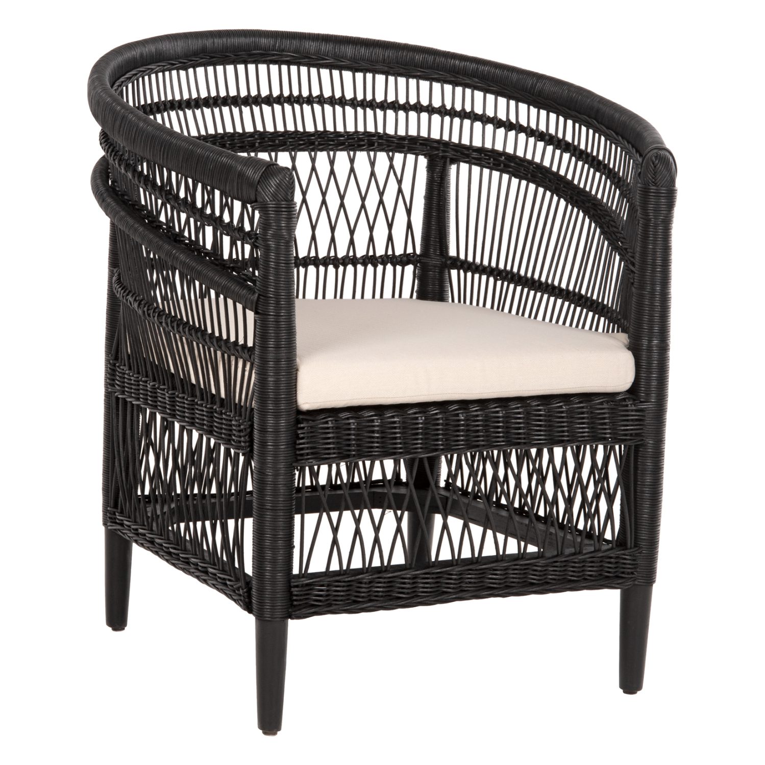 polythrona-fb9963503-xylo-maoni-me-ratta ΠΟΛΥΘΡΟΝΑ MALAWI HM9635.03 ΞΥΛΟ ΜΑΟΝΙ ΜΕ RATTAN ΜΑΥΡΟ-ΛΕΥΚΟ ΜΑΞΙΛΑΡΙ 80x70x86Υεκ. - Image 1