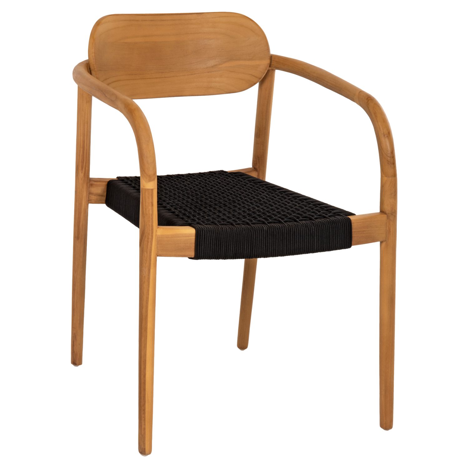 polythrona-fb9963602-xylo-teak-fysiko-ma ΠΟΛΥΘΡΟΝΑ OSLO HM9636.02 ΞΥΛΟ TEAK ΦΥΣΙΚΟ & ΜΑΥΡΟ ΣΧΟΙΝΙ 55x54x80Y εκ. - Image 1