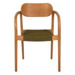 ΠΟΛΥΘΡΟΝΑ OSLO HM9636.05 ΞΥΛΟ TEAK ΦΥΣΙΚΟ & ΠΡΑΣΙΝΟ ΣΧΟΙΝΙ 55x54x80Yεκ. - Image 3