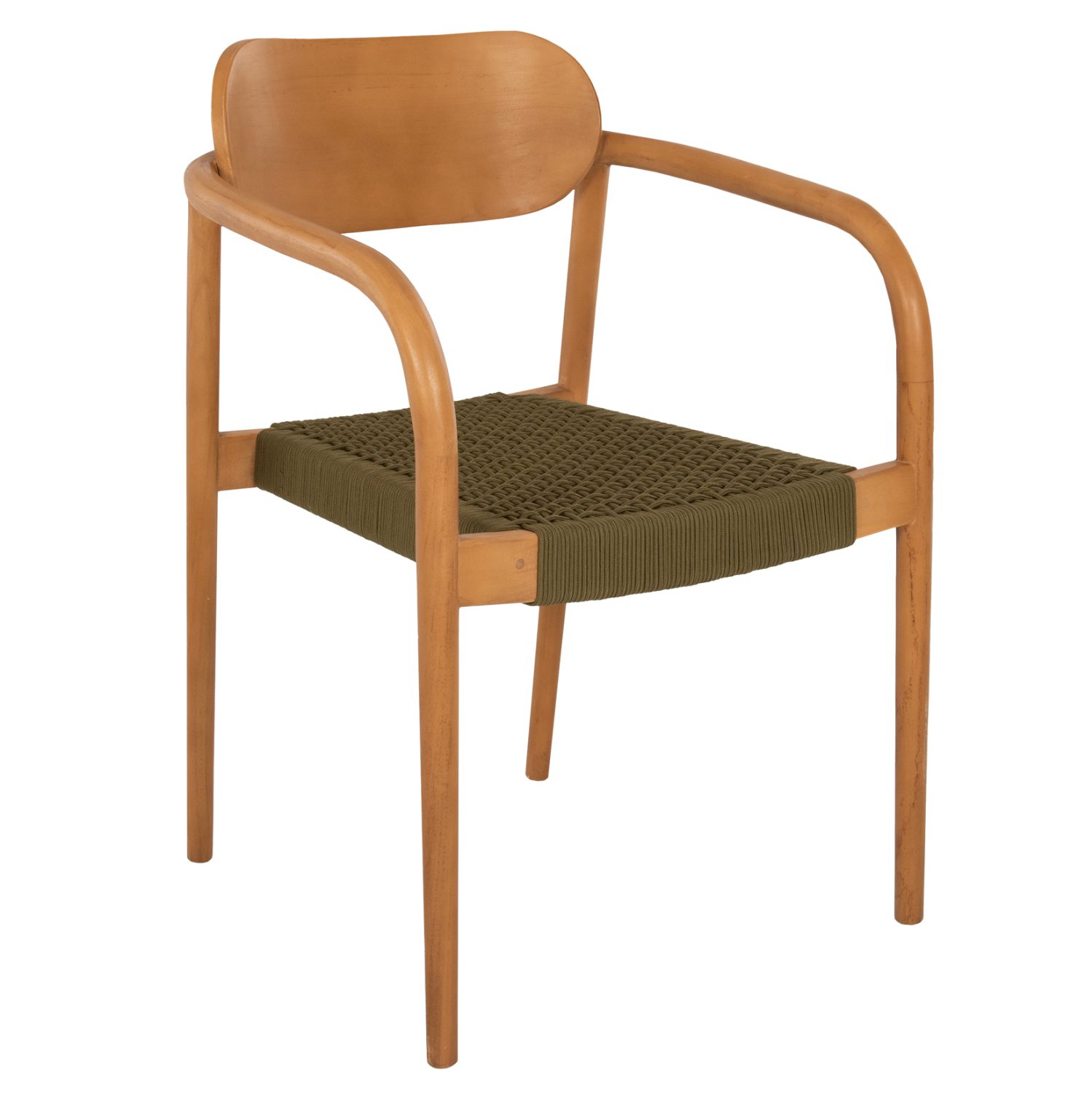 polythrona-fb9963605-xylo-teak-fysiko-pr ΠΟΛΥΘΡΟΝΑ OSLO HM9636.05 ΞΥΛΟ TEAK ΦΥΣΙΚΟ & ΠΡΑΣΙΝΟ ΣΧΟΙΝΙ 55x54x80Yεκ. - Image 1