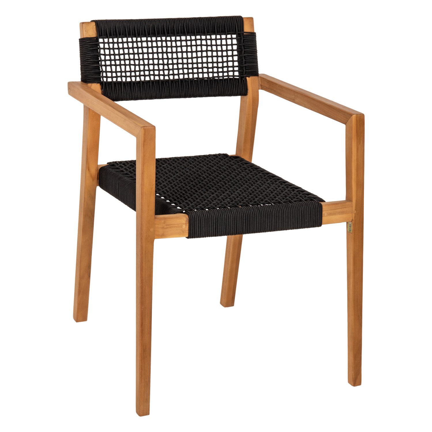 polythrona-fb9963702-xylo-teak-fysiko-ma ΠΟΛΥΘΡΟΝΑ CHARLOTTE HM9637.02 ΞΥΛΟ TEAK ΦΥΣΙΚΟ & ΜΑΥΡΟ ΣΧΟΙΝΙ 59x54x83Y εκ. - Image 1