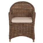 ΠΟΛΥΘΡΟΝΑ ΜΕ ΕΚΡΟΥ ΜΑΞΙΛΑΡΙ KEYLA HM9536 ΚΑΦΕ RATTAN 63x65x87Υεκ. - Image 3