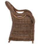ΠΟΛΥΘΡΟΝΑ ΜΕ ΕΚΡΟΥ ΜΑΞΙΛΑΡΙ KEYLA HM9536 ΚΑΦΕ RATTAN 63x65x87Υεκ. - Image 4