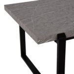 ΤΡΑΠΕΖΙ ΣΑΛΟΝΙΟΥ HM9585.02 MDF ΓΚΡΙ ΜΑΡΜΑΡΟ-ΜΑΥΡΗ ΜΕΤΑΛΛΙΚΗ ΒΑΣΗ 120x60X46Yεκ. - Image 4