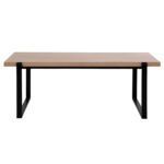 ΤΡΑΠΕΖΙ ΣΑΛΟΝΙΟΥ HM9585.03 MDF SONOMA-ΜΑΥΡΗ ΜΕΤΑΛΛΙΚΗ ΒΑΣΗ 120x60X46Yεκ. - Image 3