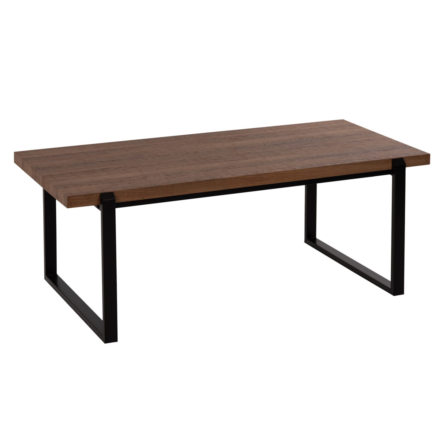 trapezi-salonioy-fb9958504-mdf-karydi-xy ΤΡΑΠΕΖΙ ΣΑΛΟΝΙΟΥ HM9585.04 MDF ΚΑΡΥΔΙ ΞΥΛΟ-ΜΑΥΡΗ ΜΕΤΑΛΛΙΚΗ ΒΑΣΗ 120x60X46Yεκ. - Image 1
