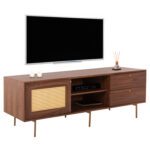 ΕΠΙΠΛΟ ΤΗΛΕΟΡΑΣΗΣ MEEN HM9736 MDF ΜΕ ΚΑΠΛΑΜΑ ΚΑΡΥΔΙΑΣ-ΧΡΥΣΑ ΠΟΔΙΑ 160x40x52Υεκ.