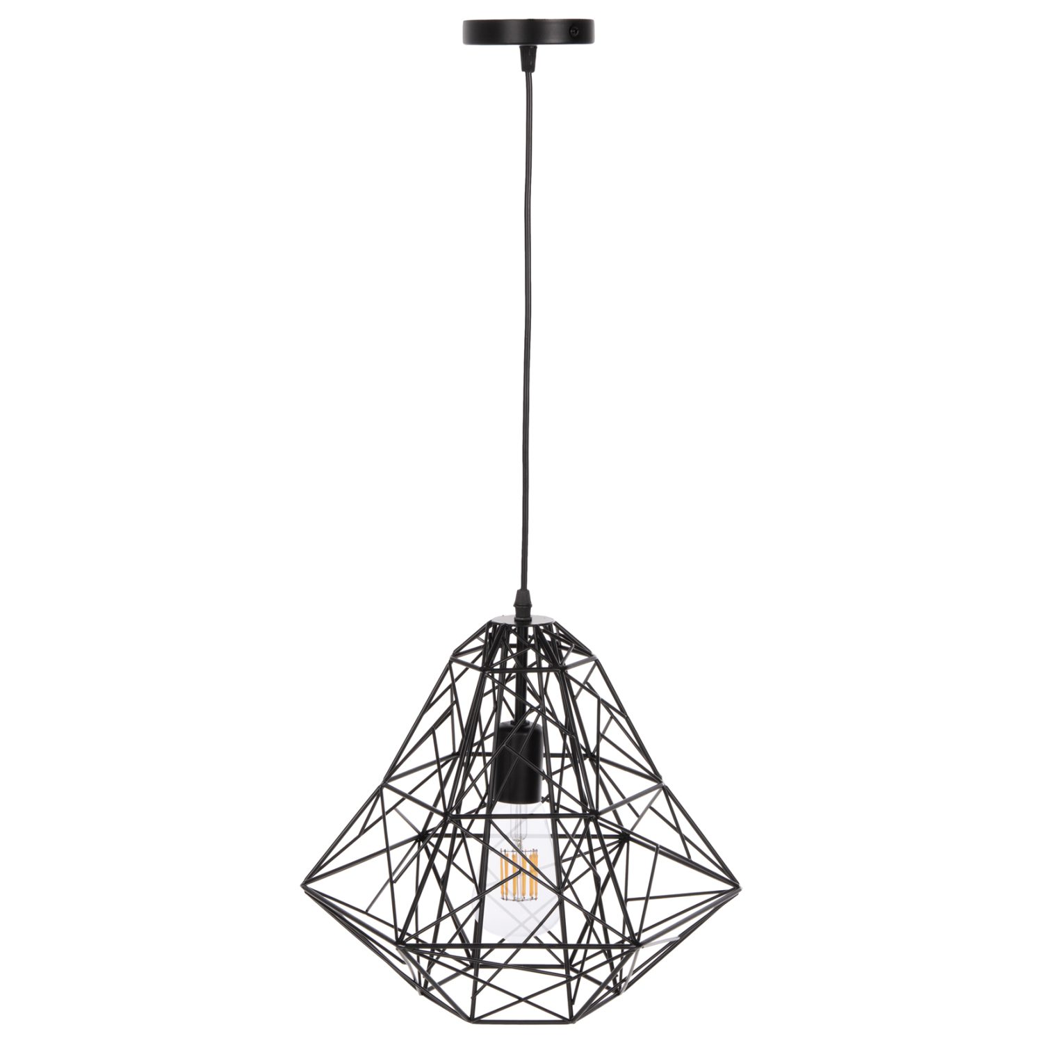 fotistiko-orofis-kremasto-fb94067-mayro ΦΩΤΙΣΤΙΚΟ ΟΡΟΦΗΣ ΚΡΕΜΑΣΤΟ HM4067 ΜΑΥΡΟ ΜΕΤΑΛΛΙΚΟ ΔΙΚΤΥΩΤΟ ΚΑΠΕΛΟ 36x30x130Υεκ. - Image 1