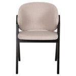 ΚΑΡΕΚΛΑ HANA HM9746.01 RUBBERWOOD ΣΕ ΜΑΥΡΟ ΧΡΩΜΑ-ΜΠΕΖ ΥΦΑΣΜΑ 55x60x84Yεκ. - Image 3