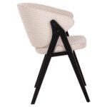 ΚΑΡΕΚΛΑ HANA HM9746.01 RUBBERWOOD ΣΕ ΜΑΥΡΟ ΧΡΩΜΑ-ΜΠΕΖ ΥΦΑΣΜΑ 55x60x84Yεκ. - Image 4