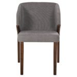 ΚΑΡΕΚΛΑ RADDER HM9749 RUBBERWOOD ΣΕ ΚΑΡΥΔΙ-ΓΚΡΙ ΥΦΑΣΜΑ 50x53x77Υεκ. - Image 3