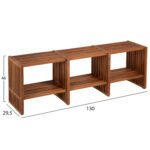 ΚΟΝΣΟΛΑ NYA HM9831 ΜΑΣΙΦ ΞΥΛΟ TEAK ΣΕ ΦΥΣΙΚΟ ΧΡΩΜΑ 130x29,5x46Υ εκ. - Image 2