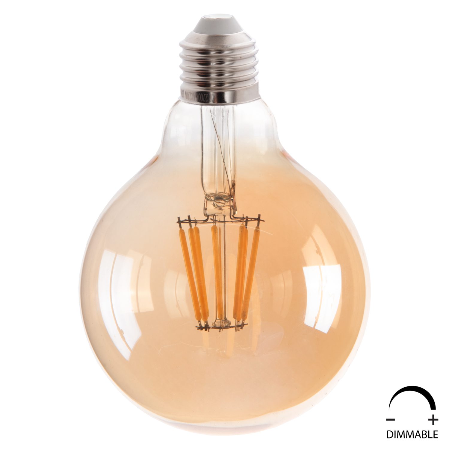 lamptiras-globo-led-filament-8w-e27-3000 ΛΑΜΠΤΗΡΑΣ GLOBO LED FILAMENT 8W E27 3000K ΧΡΥΣΟ DIMMABLE HM4050.02 - Image 1