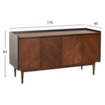 ΜΠΟΥΦΕΣ BEEN HM9740 MDF ΣΕ ΣΚΟΥΡΟ ΓΚΡΙ & ΚΑΡΥΔΙ ΚΑΠΛΑΜΑ 170x43x83Υεκ. - Image 2