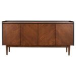ΜΠΟΥΦΕΣ BEEN HM9740 MDF ΣΕ ΣΚΟΥΡΟ ΓΚΡΙ & ΚΑΡΥΔΙ ΚΑΠΛΑΜΑ 170x43x83Υεκ. - Image 4