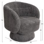 ΠΟΛΥΘΡΟΝΑ KARLEN HM9592.01 ΓΚΡΙ ΜΠΟΥΚΛΕ ΥΦΑΣΜΑ 78x81x77Υεκ. - Image 2