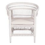 ΠΟΛΥΘΡΟΝΑ MALAWI HM9635.02 ΞΥΛΟ ΜΑΟΝΙ ΜΕ RATTAN ΛΕΥΚΟ-ΛΕΥΚΟ ΜΑΞΙΛΑΡΙ 80x70x86Υεκ. - Image 3