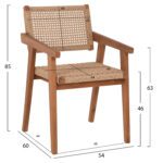 ΠΟΛΥΘΡΟΝΑ ΜΑΣΙΦ ΞΥΛΟ ΤEAK ΦΥΣΙΚΟ HM9403.01 54x60x85Y ΕΚ. - Image 2