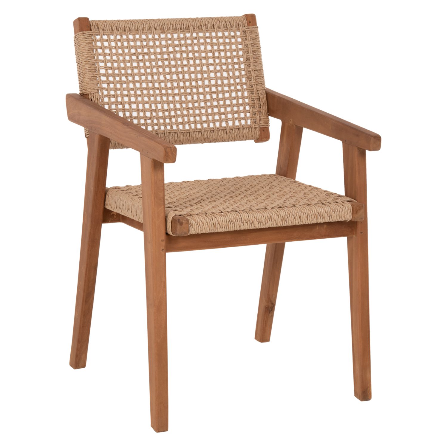 polythrona-masif-xylo-teak-fysiko-fb9940 ΠΟΛΥΘΡΟΝΑ ΜΑΣΙΦ ΞΥΛΟ ΤEAK ΦΥΣΙΚΟ HM9403.01 54x60x85Y ΕΚ. - Image 1