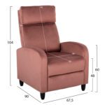 ΠΟΛΥΘΡΟΝΑ RELAX HIBER HM9782.02 ΣΑΠΙΟ ΜΗΛΟ ΒΕΛΟΥΔΟ 67,5x90x104Υ εκ. - Image 2