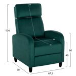 ΠΟΛΥΘΡΟΝΑ RELAX HIBER HM9782.03 ΚΥΠΑΡΙΣΣΙ ΒΕΛΟΥΔΟ 67,5x90x104Υ εκ. - Image 2