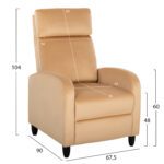 ΠΟΛΥΘΡΟΝΑ RELAX HIBER HM9782.05 ΕΚΡΟΥ ΒΕΛΟΥΔΟ 67,5x90x104Υ εκ. - Image 2