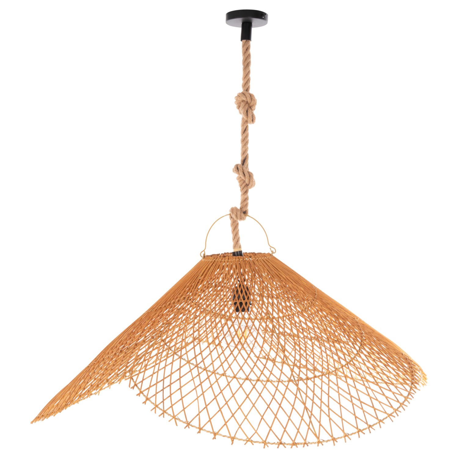set-fotistiko-orofis-kremasto-fb911926-s ΣΕΤ ΦΩΤΙΣΤΙΚΟ ΟΡΟΦΗΣ ΚΡΕΜΑΣΤΟ HM11926 ΣΧΟΙΝΙ- ΦΥΣΙΚΟ RATTAN-ΜΠΕΖ ΑΜΜΟΥ Φ97Χ146Υεκ. - Image 1