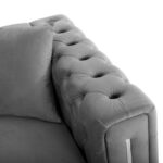 ΣΕΤ ΣΑΛΟΝΙ 2ΤΜΧ MOBAR τ.CHESTERFIELD HM11936.01 ΓΚΡΙ ΒΕΛΟΥΔΟ-ΜΕΤΑΛ.ΠΟΔΙΑ - Image 4