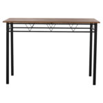 ΣΕΤ ΤΡΑΠΕΖΑΡΙΑΣ 5ΤΜΧ PEASY HM9415.01 ΜΕΤΑΛΛΟ ΜΑΥΡΟ-MDF ΚΑΡΥΔΙ 110x60x75Υεκ - Image 4