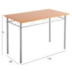 ΣΕΤ ΤΡΑΠΕΖΑΡΙΑΣ 5ΤΜΧ PEASY HM9415.02 ΜΕΤΑΛΛΟ ΑΣΗΜΙ-MDF SONAMA 110x60x75Υεκ - Image 3