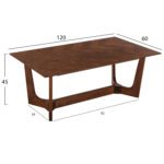ΤΡΑΠΕΖΙ ΣΑΛΟΝΙΟΥ RIMER HM9743 MDF ΜΕ ΚΑΠΛΑΜΑ ΦΡΑΞΙΝΟΥ ΣΕ ΚΑΡΥΔΙ ΧΡΩΜΑ 120X60x45Yεκ. - Image 2