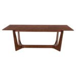 ΤΡΑΠΕΖΙ ΤΡΑΠΕΖΑΡΙΑΣ RIMER HM9742 MDF ΜΕ ΚΑΠΛΑΜΑ ΦΡΑΞΙΝΟΥ-ΚΑΡΥΔΙ ΧΡΩΜΑ 220X100x75Yεκ. - Image 3