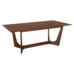 ΤΡΑΠΕΖΙ ΤΡΑΠΕΖΑΡΙΑΣ RIMER HM9742 MDF ΜΕ ΚΑΠΛΑΜΑ ΦΡΑΞΙΝΟΥ-ΚΑΡΥΔΙ ΧΡΩΜΑ 220X100x75Yεκ. - Image 4