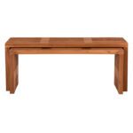 ΤΡΑΠΕΖΙΑ ΣΑΛΟΝΙΟΥ ΣΕΤ 2ΤΜΧ NYA HM9828 ΜΑΣΙΦ ΞΥΛΟ TEAK ΣΕ ΦΥΣΙΚΟ  110x30x46Υεκ. - Image 3